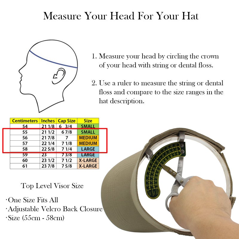 Top Level Sun Sports Visor Men Women - One Size Cap Hat,Khaki - Image 4